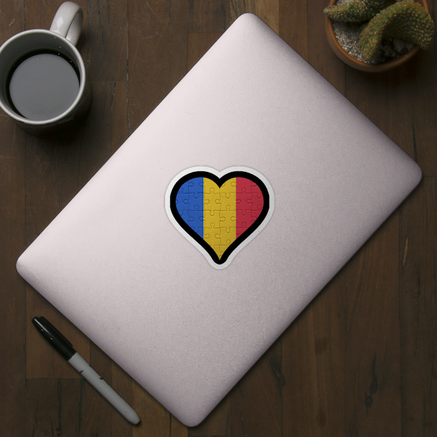 Chadian Jigsaw Puzzle Heart Design - Gift for Chadian With Chad Roots by Country Flags